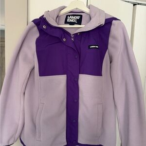 WOMENS Medium Lands' End Lavender and Purple Spring Jacket